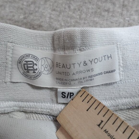 Reigning Champ Mens Shorts Small White Blue Drawstring United Arrows - Picture 10 of 12